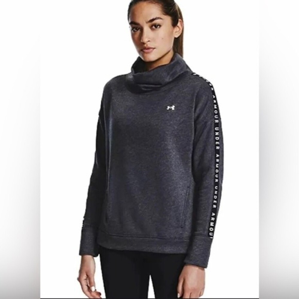 Under Armour UA Women’s Taped Fleece Funnel Neck Lightweight Sweater -Size Large